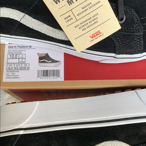 VANS SK8-Hi PLATFORM MTE BLACK/LEOPARD FUR MEN’s - Picture 12 of 16